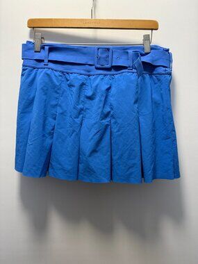 OFFLINE by Aerie Real Good Belted Pleated Skort Blue Women's Size L